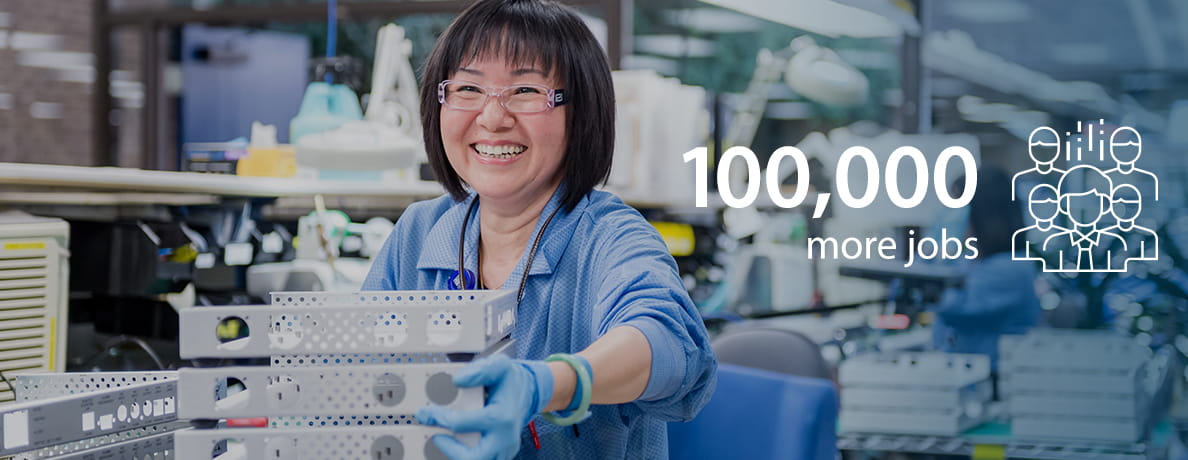 100,000 more jobs