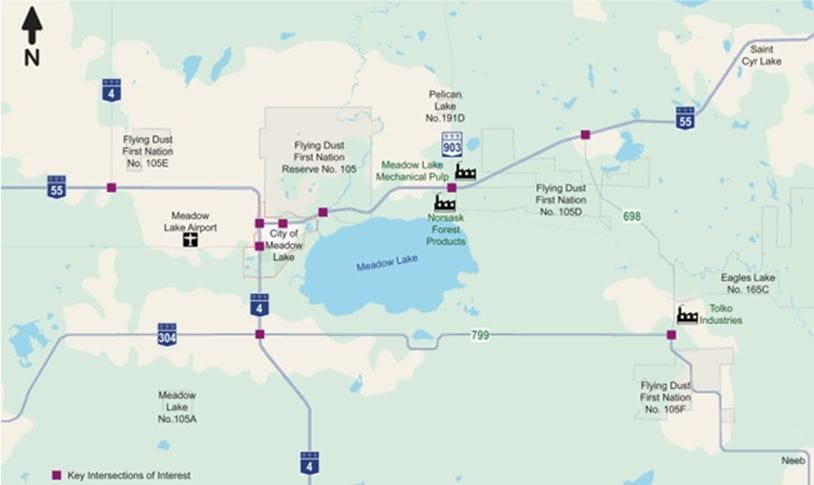 Map Meadow Lake