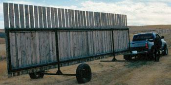 Unit with temporary hitch and wheels added, for long distance moving